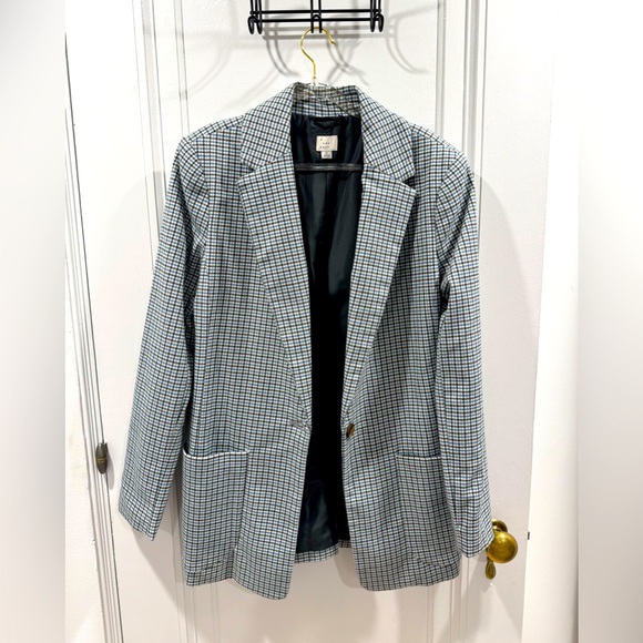 a new day Jackets & Blazers - A New Day, size small, checkered navy blazer.